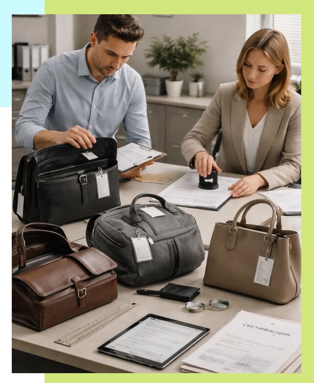 Сертификация сумок в Соколе от 7814 руб. | Алешин-Скл