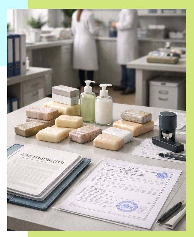 Сертификация мыла и сертификат на мыло в Соколе от 12503 | Алешин-Скл