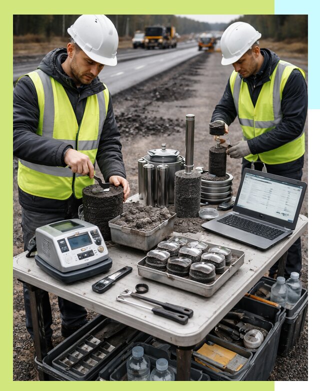 Сертификация асфальта: испытания и подтверждение в Соколе