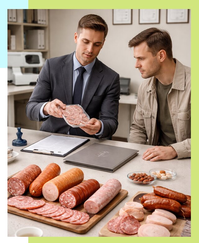 Сертификация колбасных изделий в Соколе от 7814 р. | Алешин-Скл