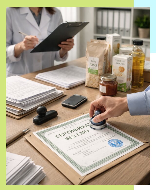 Получение сертификата Без ГМО для продукции в Соколе